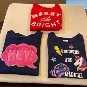 Girls top (3), all size 10 and long sleeve, new WO tags